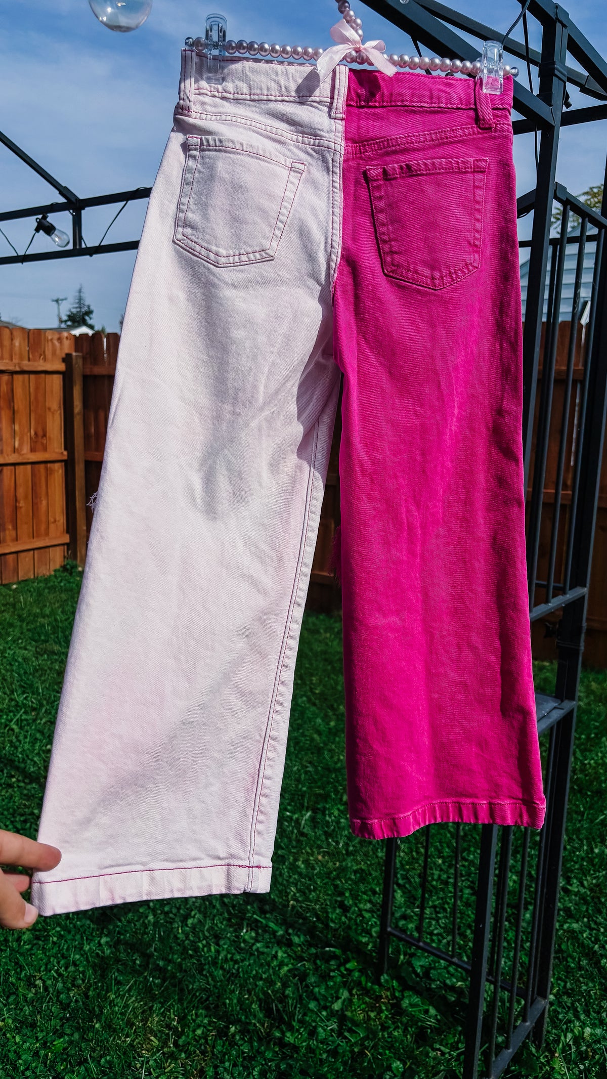 MYSTERY PINK 1/2 jeans ( read description )